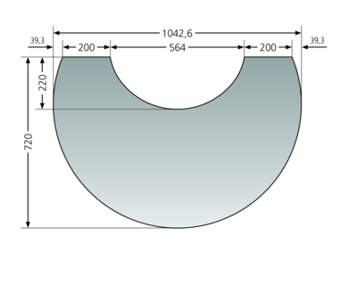 Glas-Vorlegeplatte zu Polar Neo 6/Bakery/Vantage W
